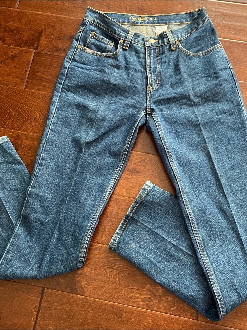 Cruel Girl Slim High Rise Western Jeans Medium Wash Blue Size 7 Long